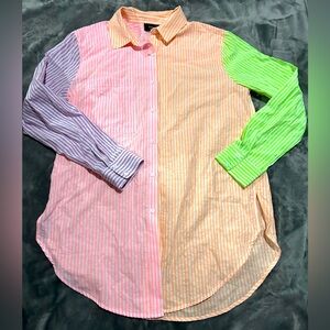 Vici Colorblock oversized button up